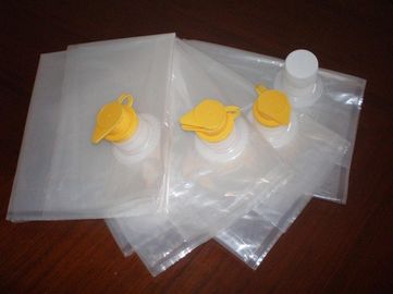 شفافية صالحة للأكل النفط العقيم حقيبة مخصص السائل مريلة حقيبة واحدة صنبور